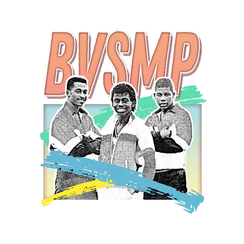 B.V.S.M.P.  80s Retro Hip Hop Tapestry