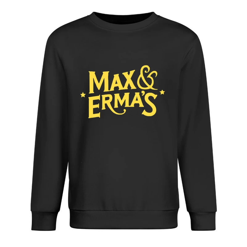 Max & Erma's Yellow Typography Logo Design Male Pullover Sweatshirt