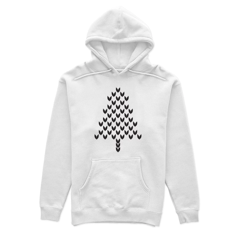 Arbre de chevrons en noir Femme Sweat à capuche