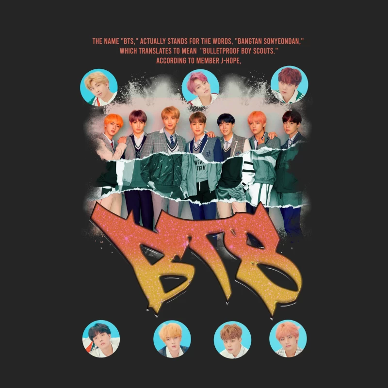 BTS: The Iconic K-Pop Boy Band Male Pullover Sweatshirt