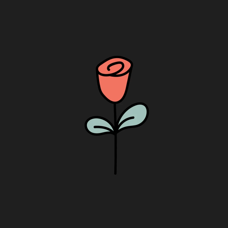 Illustration de rose stylisée Homme Débardeur