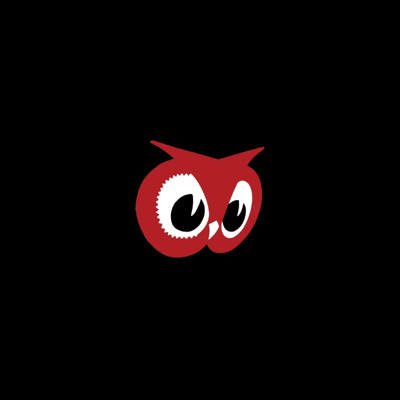 Red Owl Minimalist Logo Design Coffee Mug