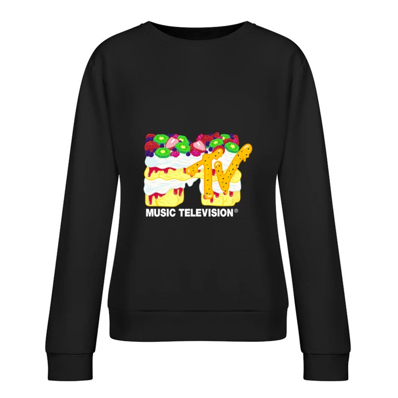 MTV Dessert Logo mit Früchten Damen Pullover Sweatshirt