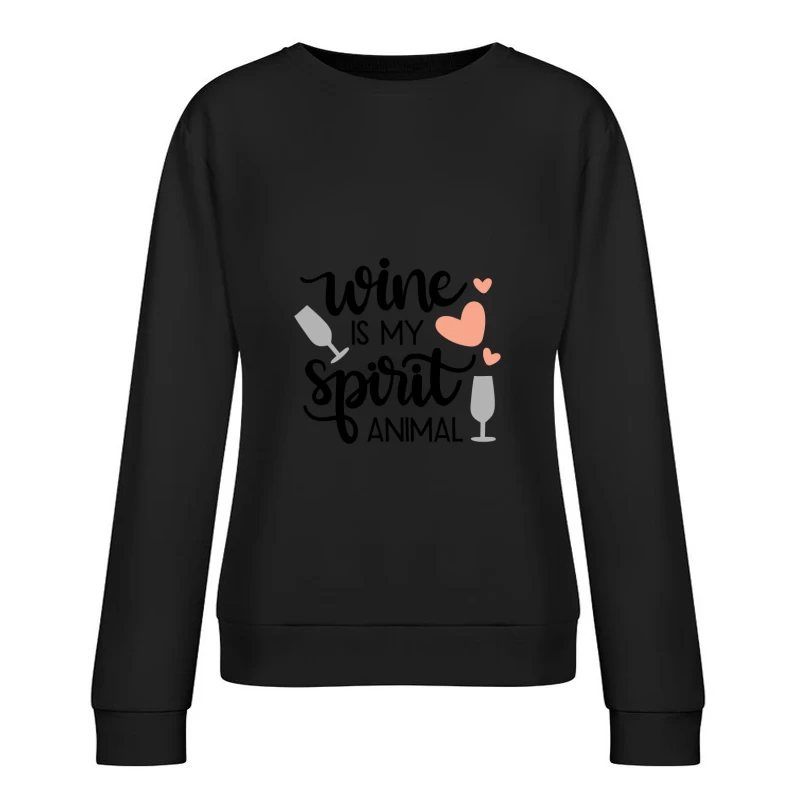 Coupes de champagne avec coeurs Femme Sweat-shirt à enfiler