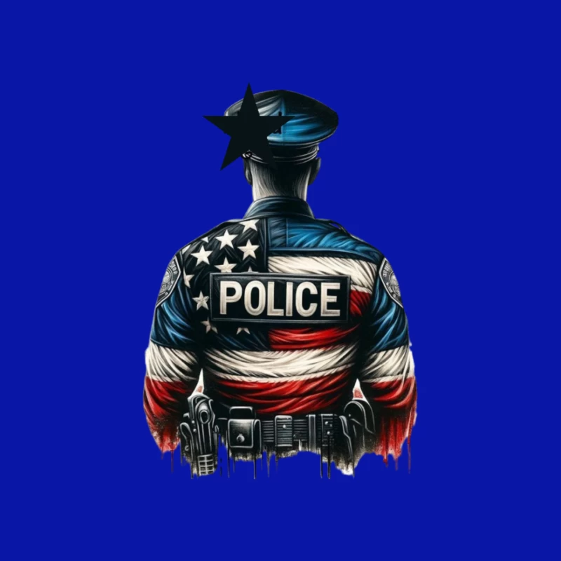 Patriotic Police Art Illustration Mouse Pad