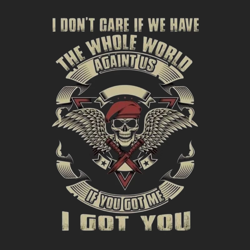 Motivational Military Solidarity Design Male Pullover Sweatshirt