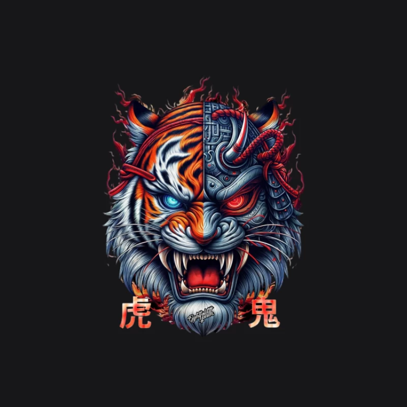 Visage de Tigre Samouraï Homme Sweat à capuche