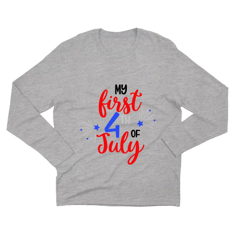 Première fête du 4 juillet Homme Manches Longues T-Shirt
