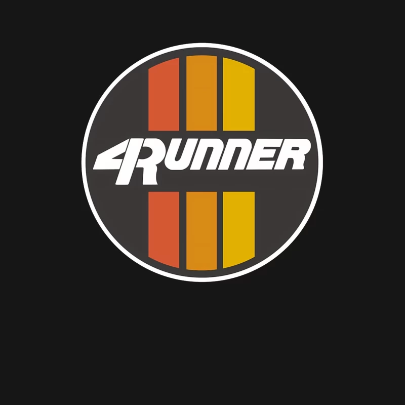 Retro-Style 4Runner Logo with Orange-Yellow Racing Stripes Female T-Shirt