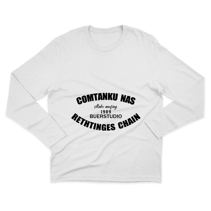 Retro-Design mit Text Herren Langarm T-Shirt
