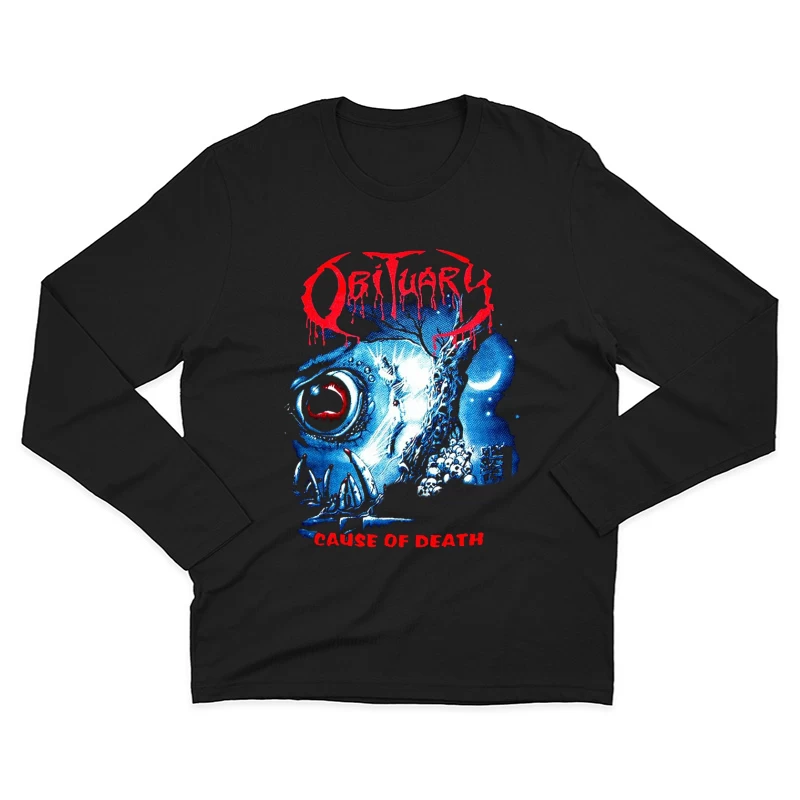 Obituary Cause Of Death Male Long Sleeve T-Shirt