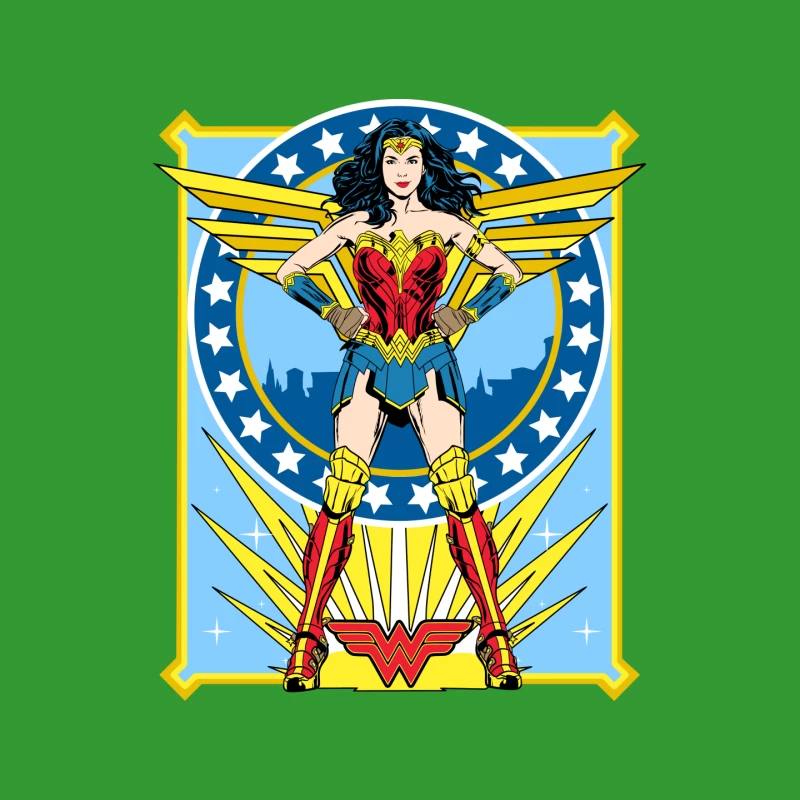 Wonder Woman Comic Art Illustration Mouse Pad