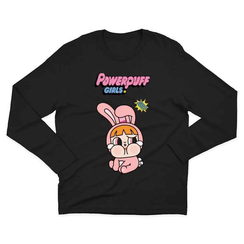 Süßes Häschen Powerpuff Mädchen Herren Langarm T-Shirt