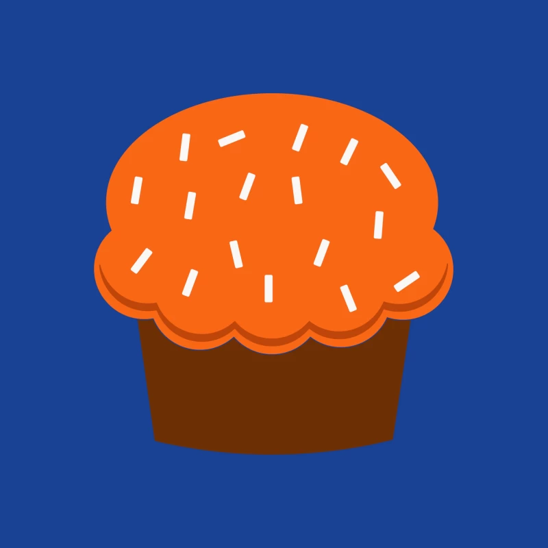 Cupcake arrosé avec glaçage orange Femme T-Shirt
