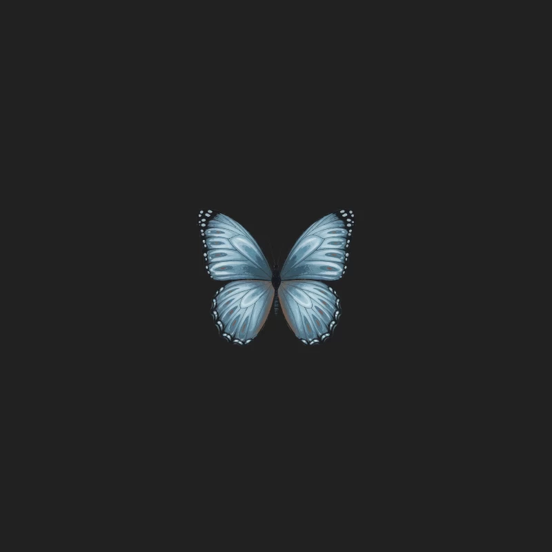 Beautiful Blue Butterfly with Delicate Wings Bucket Hat