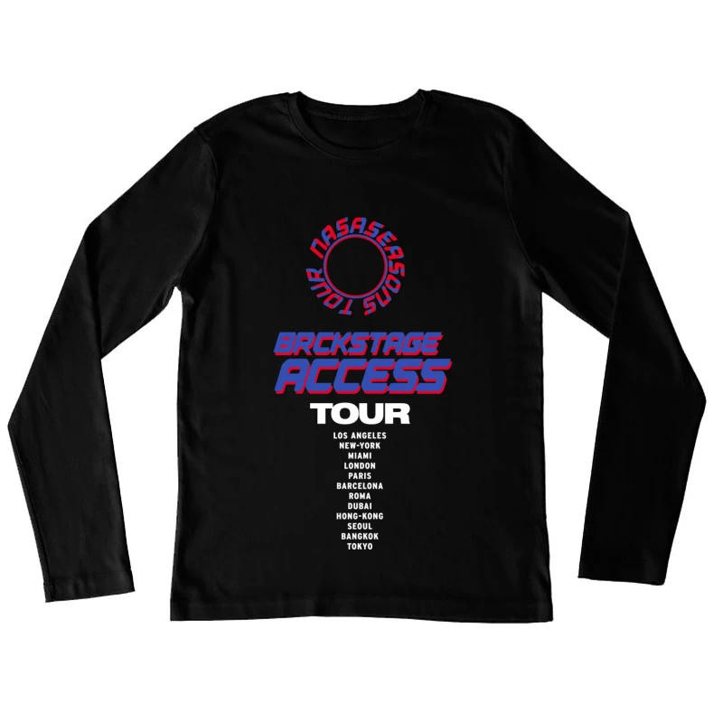 Backstage Zugang Welttour Damen Langarm T-Shirt