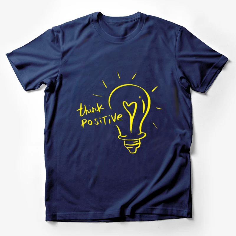Positive Thinking Light Bulb Illustration Male T-Shirt