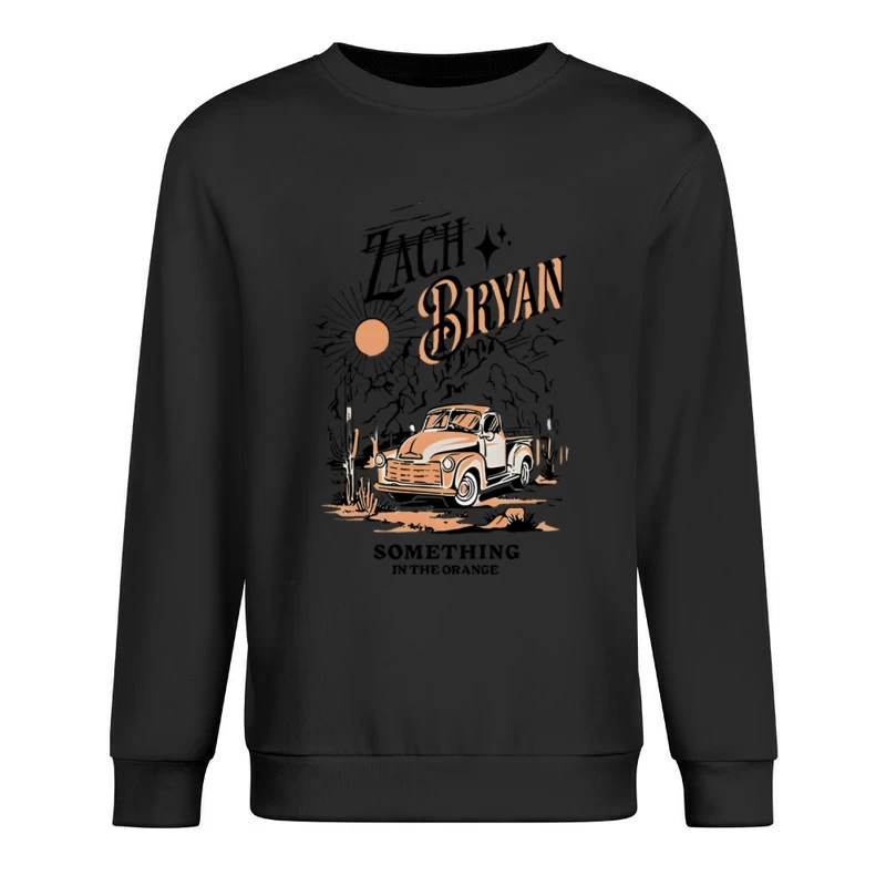 Zach Bryan Truck Illustration Herren Pullover Sweatshirt