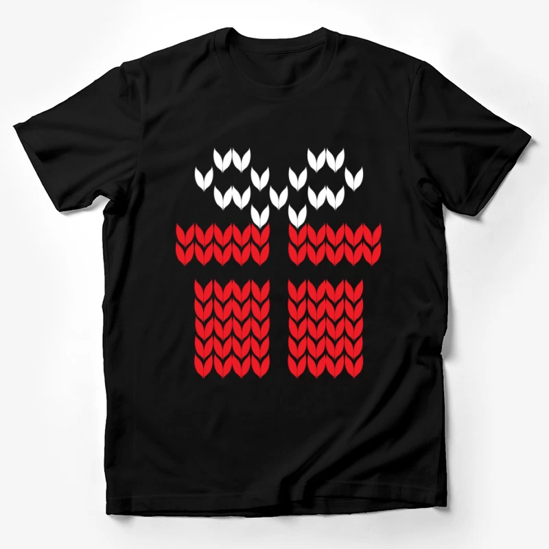 Motif de Noël en forme de fleur et de cadeau Homme T-Shirt