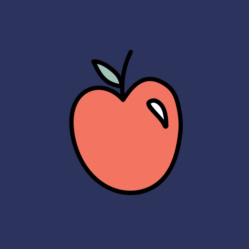 Illustration de pomme minimaliste Femme T-Shirt