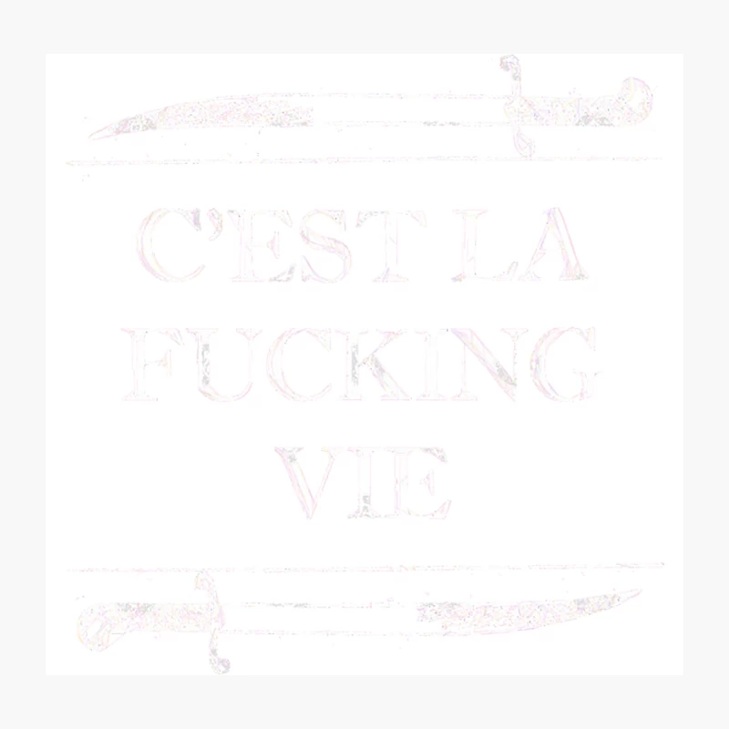 C_est La Fucking Vie - Vintage Graphic Tattoo Style Slogan Throw Pillow