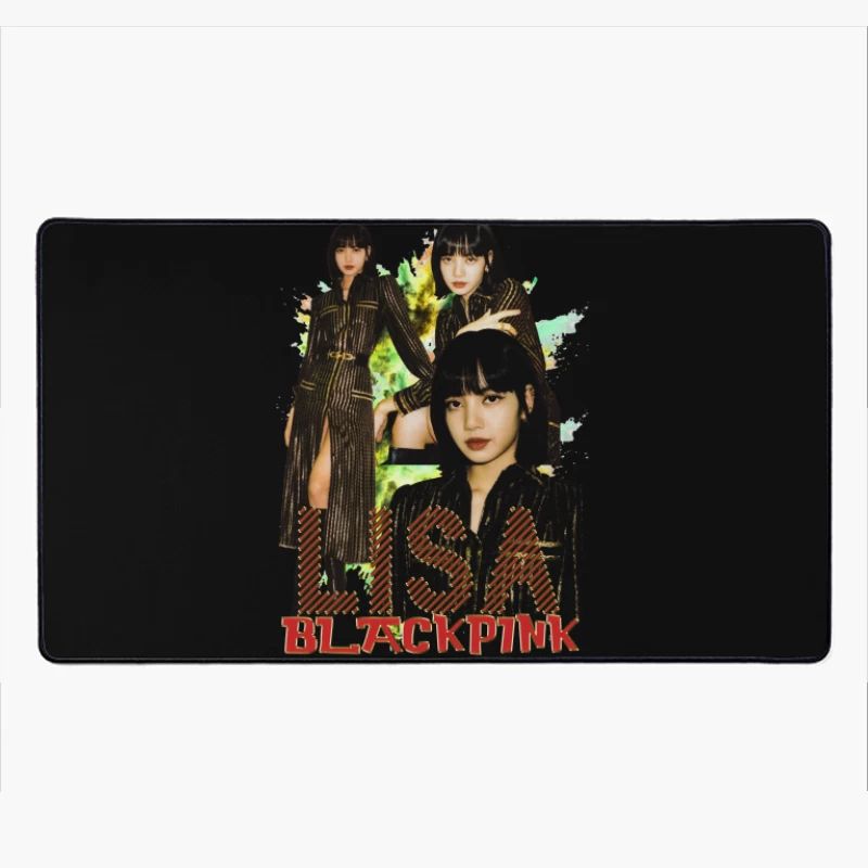 Lisa from BLACKPINK in Fashionable Attire Desk Mat
