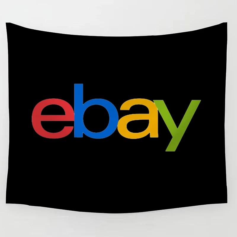 eBay Official Multicolored Logo Tapestry