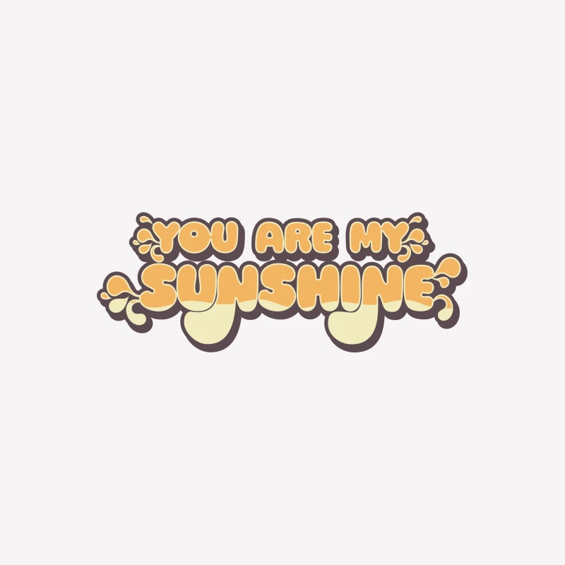 Bunter Schriftzug 'Du bist mein Sonnenschein' Herren T-Shirt
