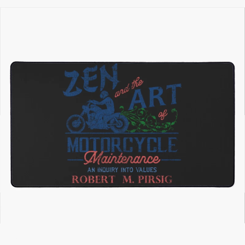 Vintage Book Cover: Zen and the Art of Motorcycle Maintenance by Robert M. Pirsig Desk Mat