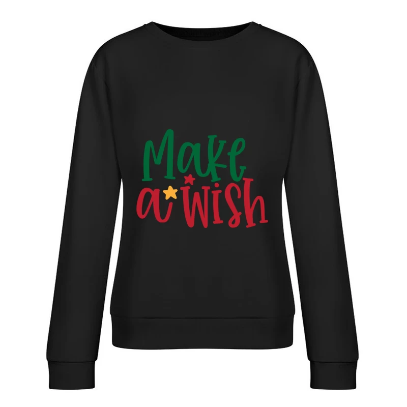 Texte de voeux coloré avec étoiles Femme Sweat-shirt à enfiler