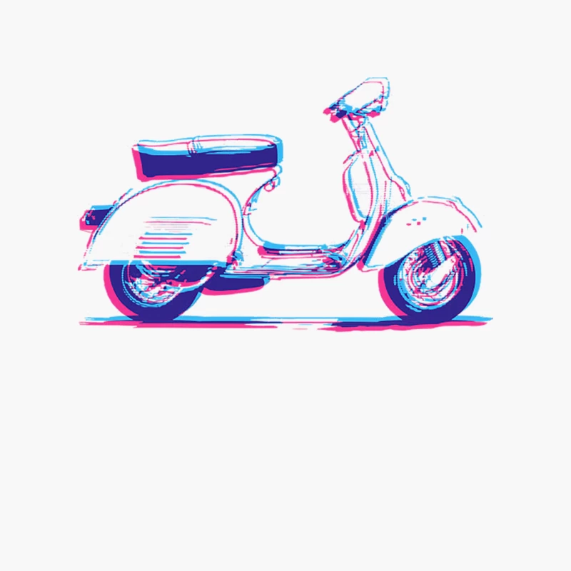 3D Vespa Design Cotton Tote Bag