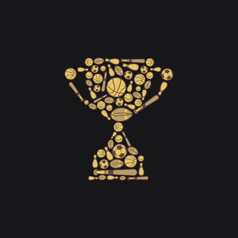Trophée composé de différents équipements sportifs Homme Sweat à capuche
