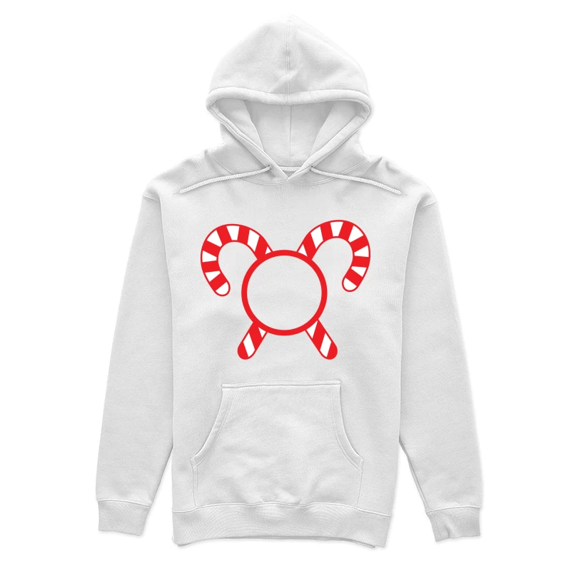 Canne de Noël avec cercles rouges Femme Sweat à capuche