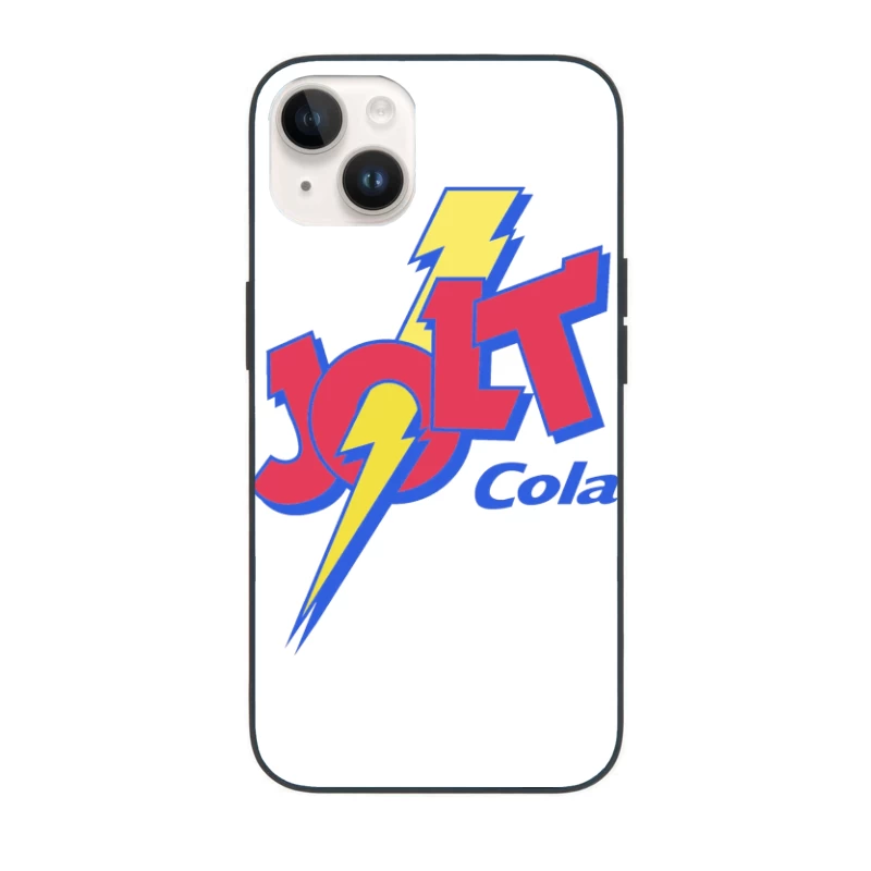 Retro Jolt Cola Energy Drink Logo with Lightning Bolt Design iPhone Case