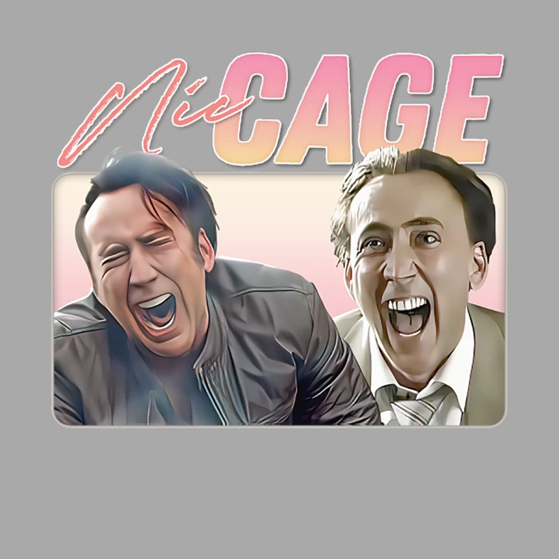 Crazy Nic Cage  Retro Aesthetic Fan Design Male Pullover Hoodie