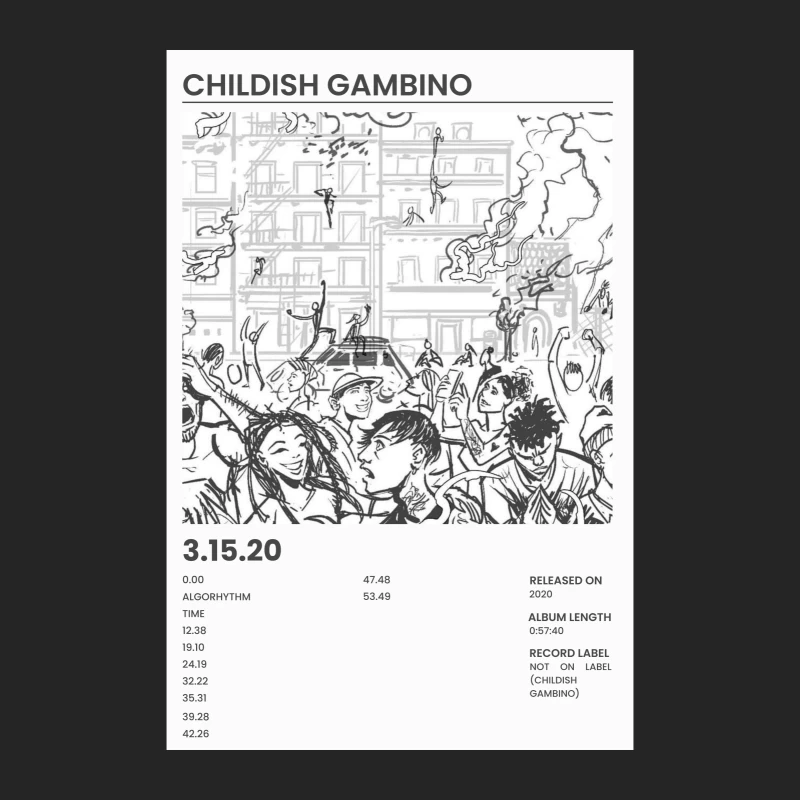 Childish Gambino's Sketched Urban Album Cover Release Female Pullover Sweatshirt