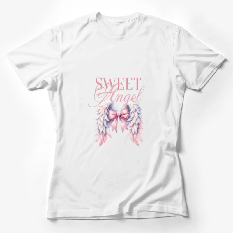 Ange Doux avec Ailes et Nœud Femme T-Shirt