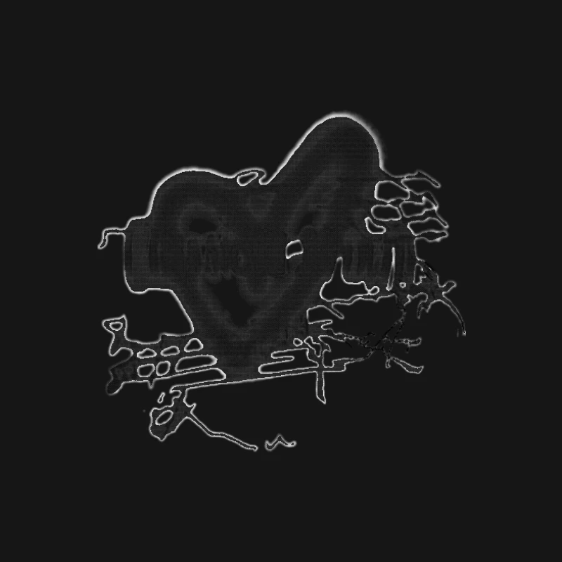 Abstrakte Herzform mit Graffiti Damen T-Shirt