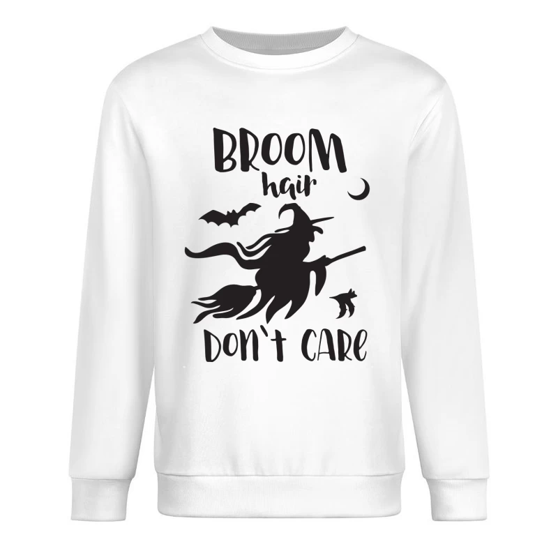Sorcellerie et style en vol nocturne avec balai Homme Sweat-shirt à enfiler