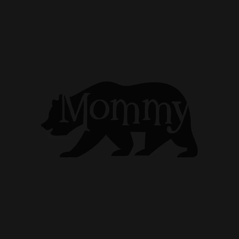 Silhouette d'ours avec texte 'Mommy' Femme T-Shirt
