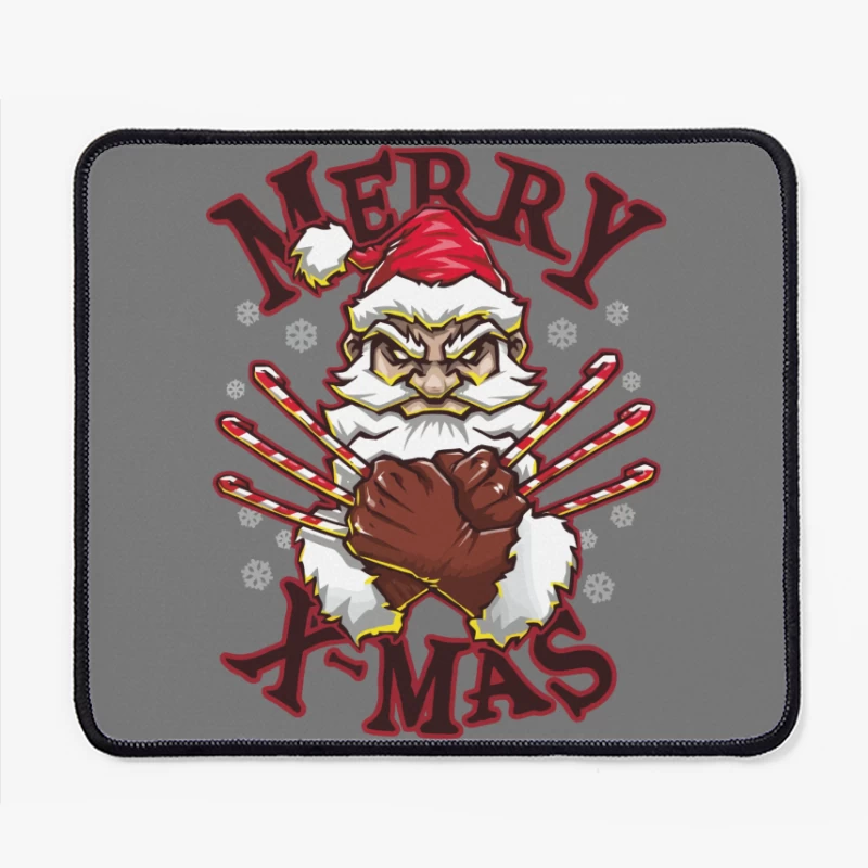 Muscle Santa: Merry X-Mas with Attitude Mouse Pad