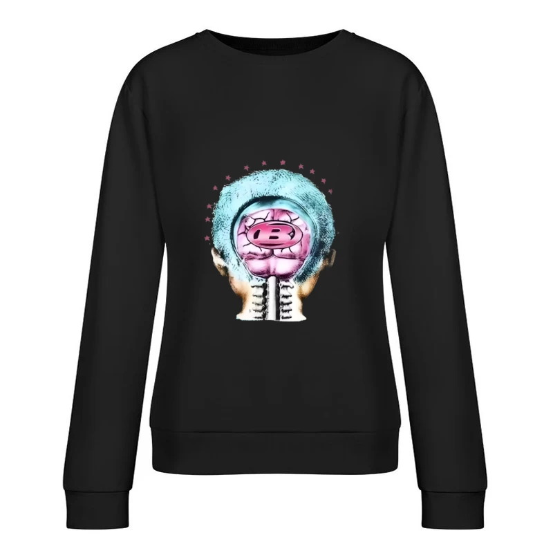 Cerveau Rétro avec Logo Femme Sweat-shirt à enfiler
