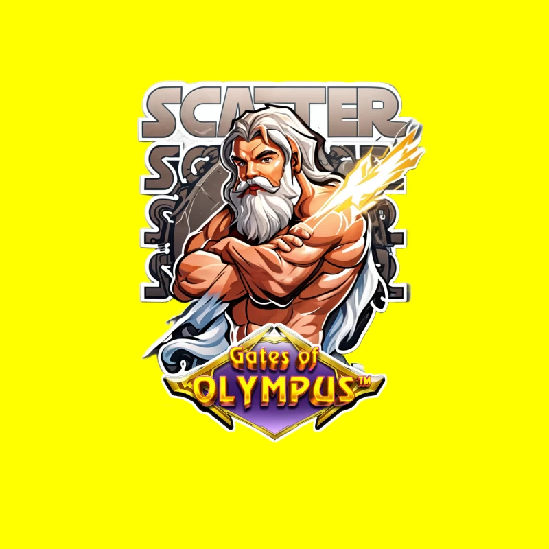 Gates of Olympus Slot Game Scatter Symbol Featuring Zeus Tapestry