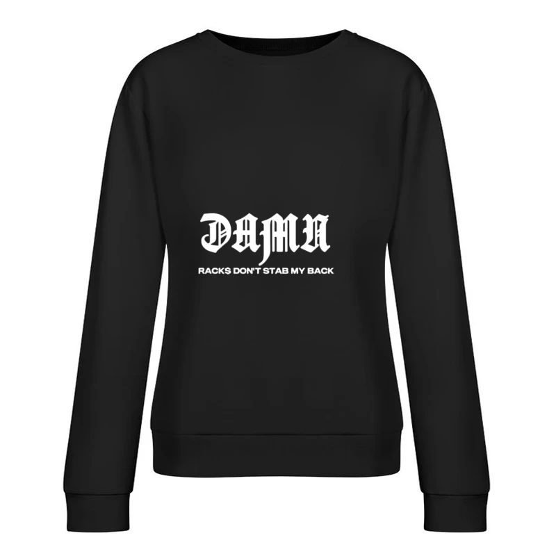 Gotische Schrift für stilvolle Mode Damen Pullover Sweatshirt