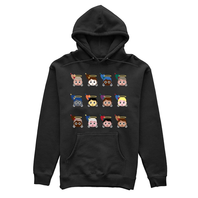 Kreative Engel-Emojis mit Heiligenschein Damen Pullover Hoodie