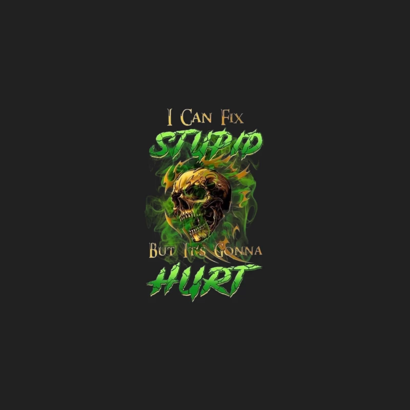 Edgy Motivational Skull Art Bucket Hat