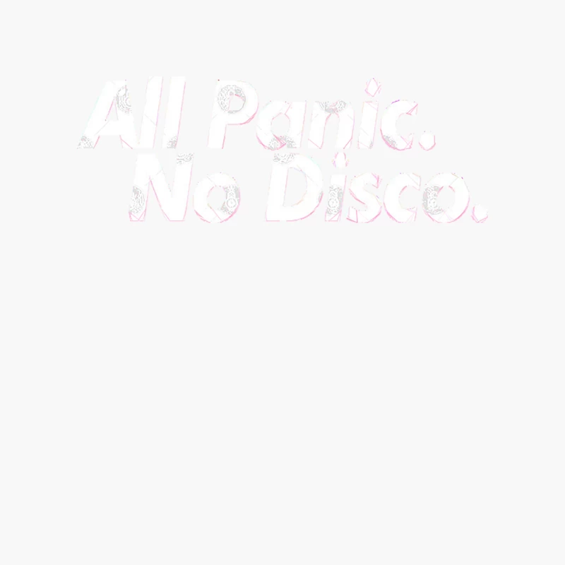 Faint Pink Childlike Handwriting: "No Disco" Cotton Tote Bag