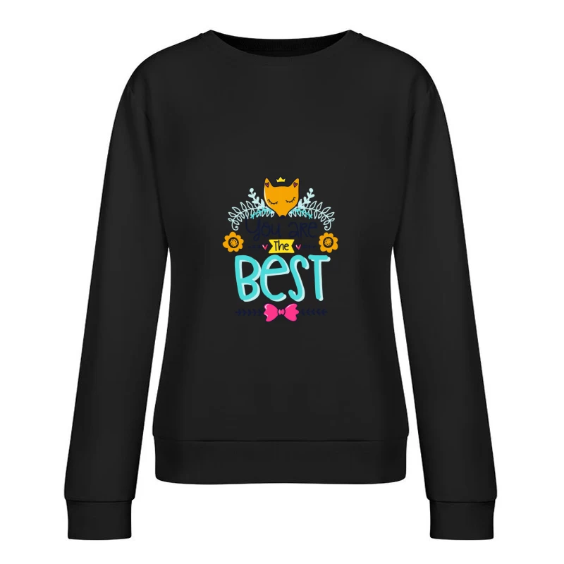 Motif mignon de renard avec message inspirant Femme Sweat-shirt à enfiler