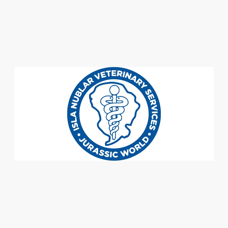 Jurassic World Veterinary Services Logo with Caduceus Symbol Coffee Mug