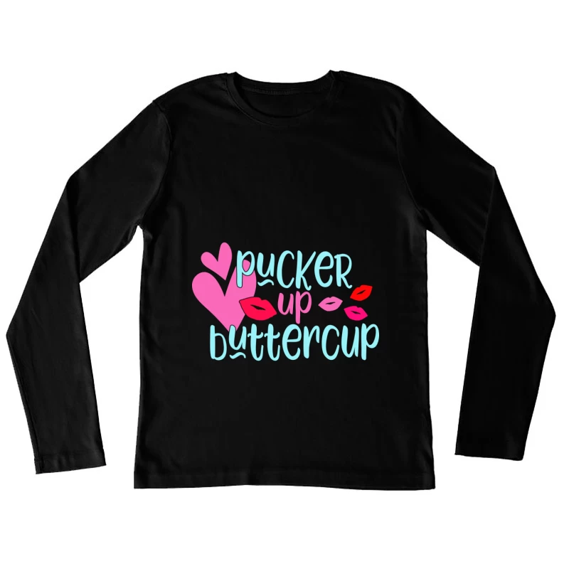 Amour et baisers colorés Femme Manches Longues T-Shirt